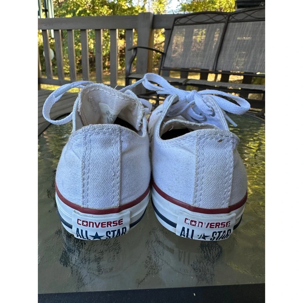 Converse Kids All Star Canvas Sneakers White Low Top Lace Up Youth Sz 2‎ Shoes